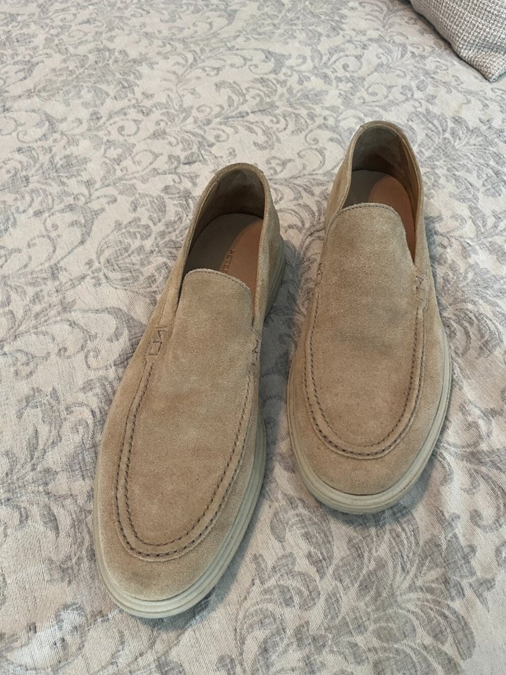 Peter Millar Cream Suede Shoes - Size 10
